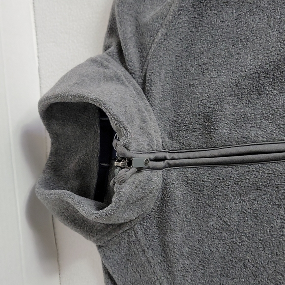 Lands' End Women's Gray Zip Up Fleece Sweater, S - Picture 3 of 9